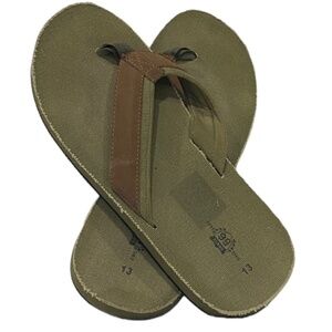 Route 66 Flip Flop (Color: Khaki, Size: 13)